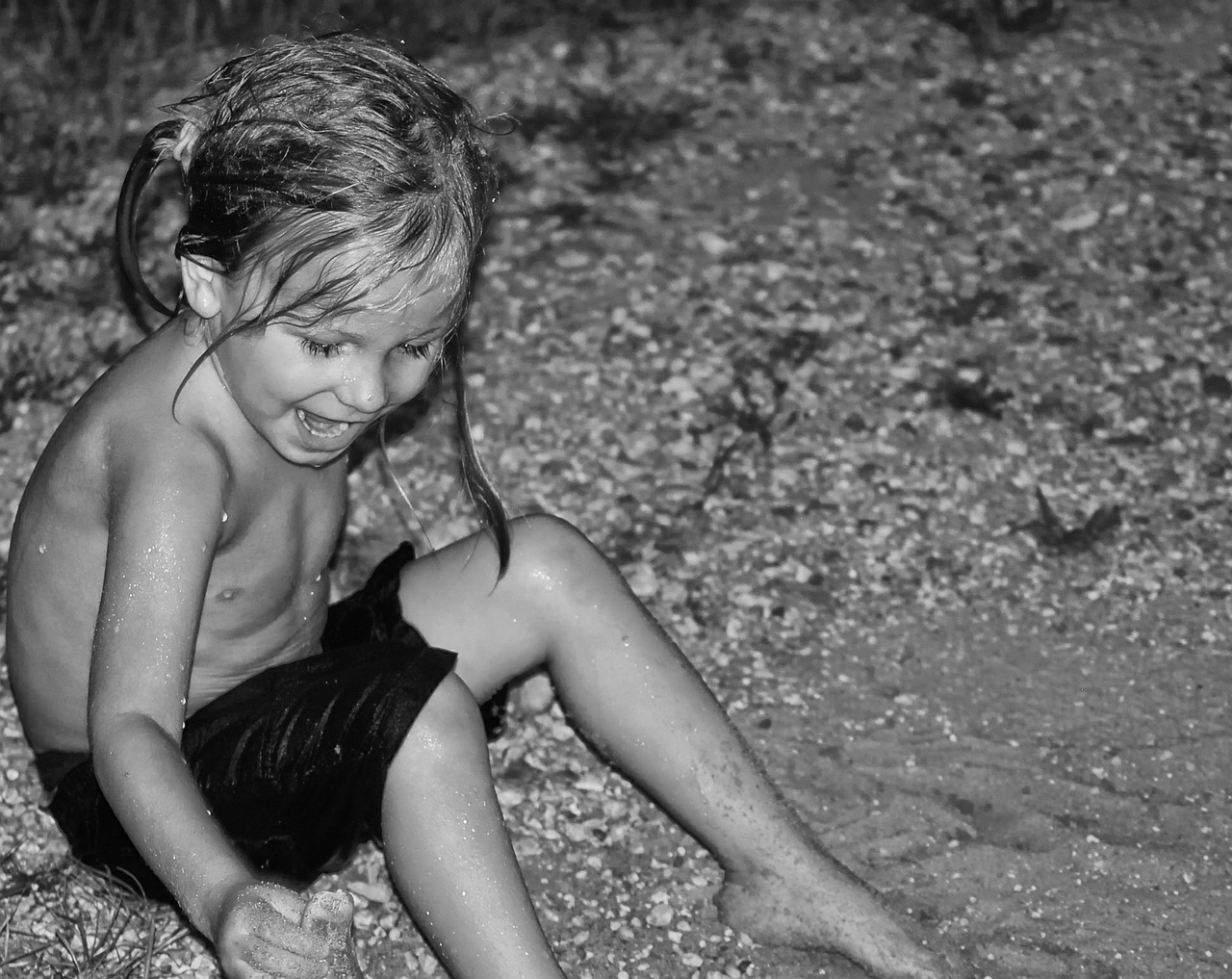 boy child wet free photo