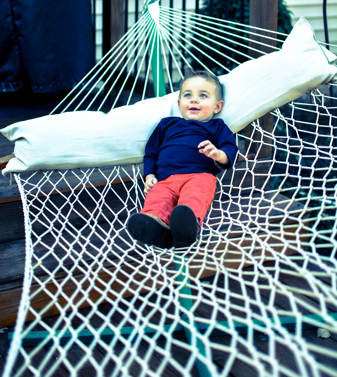 boy hammock relax free photo