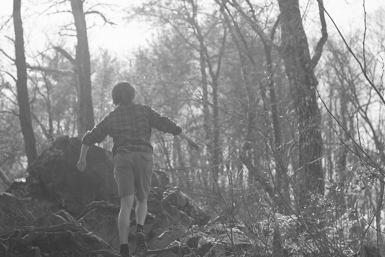 boy lost forest free photo