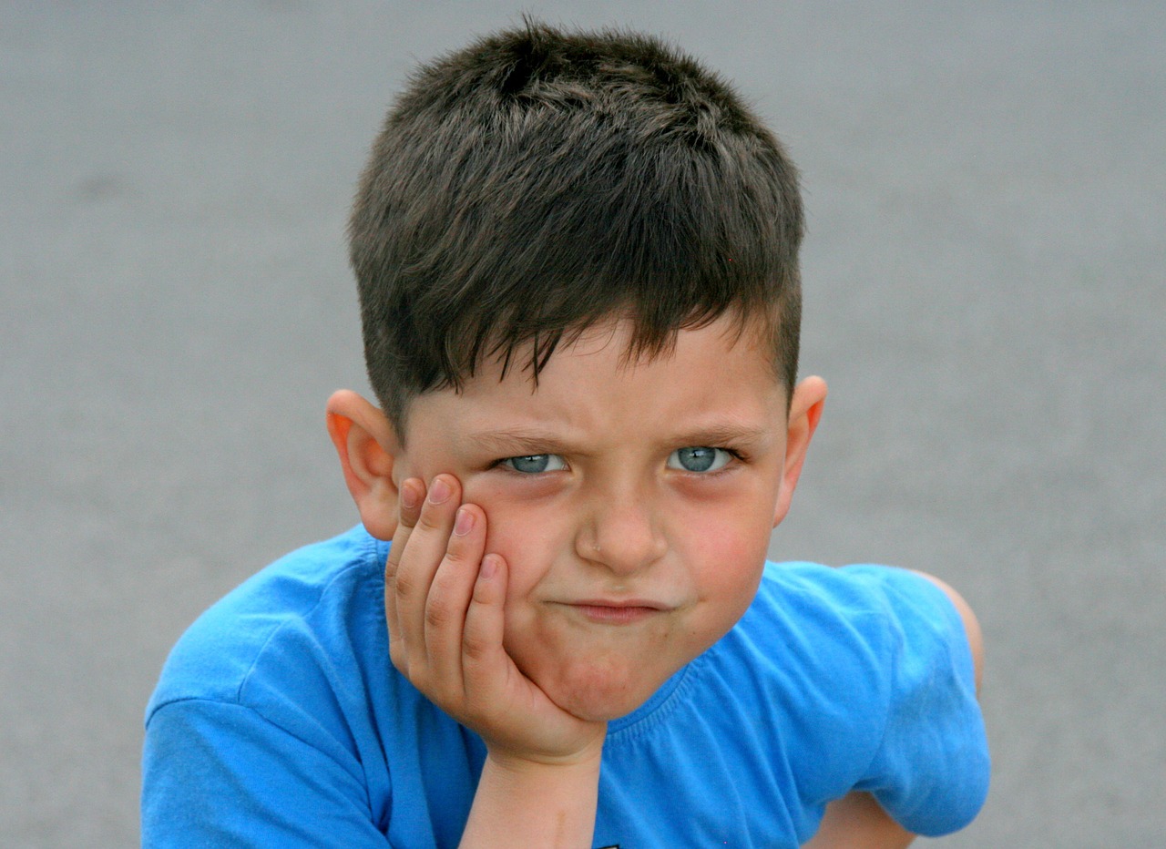 boy portrait blue free photo