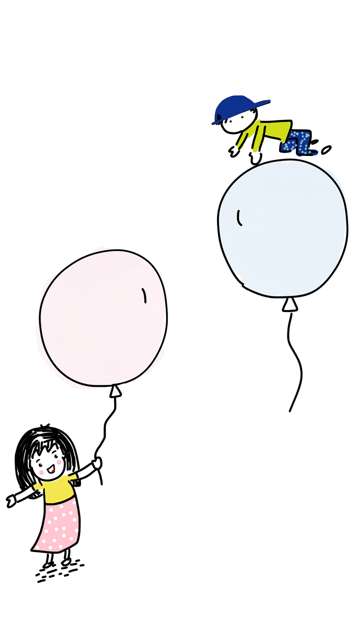 Download Free Photo Of Boy And Girl Balloons Boy Girl Childhood From Needpix Com