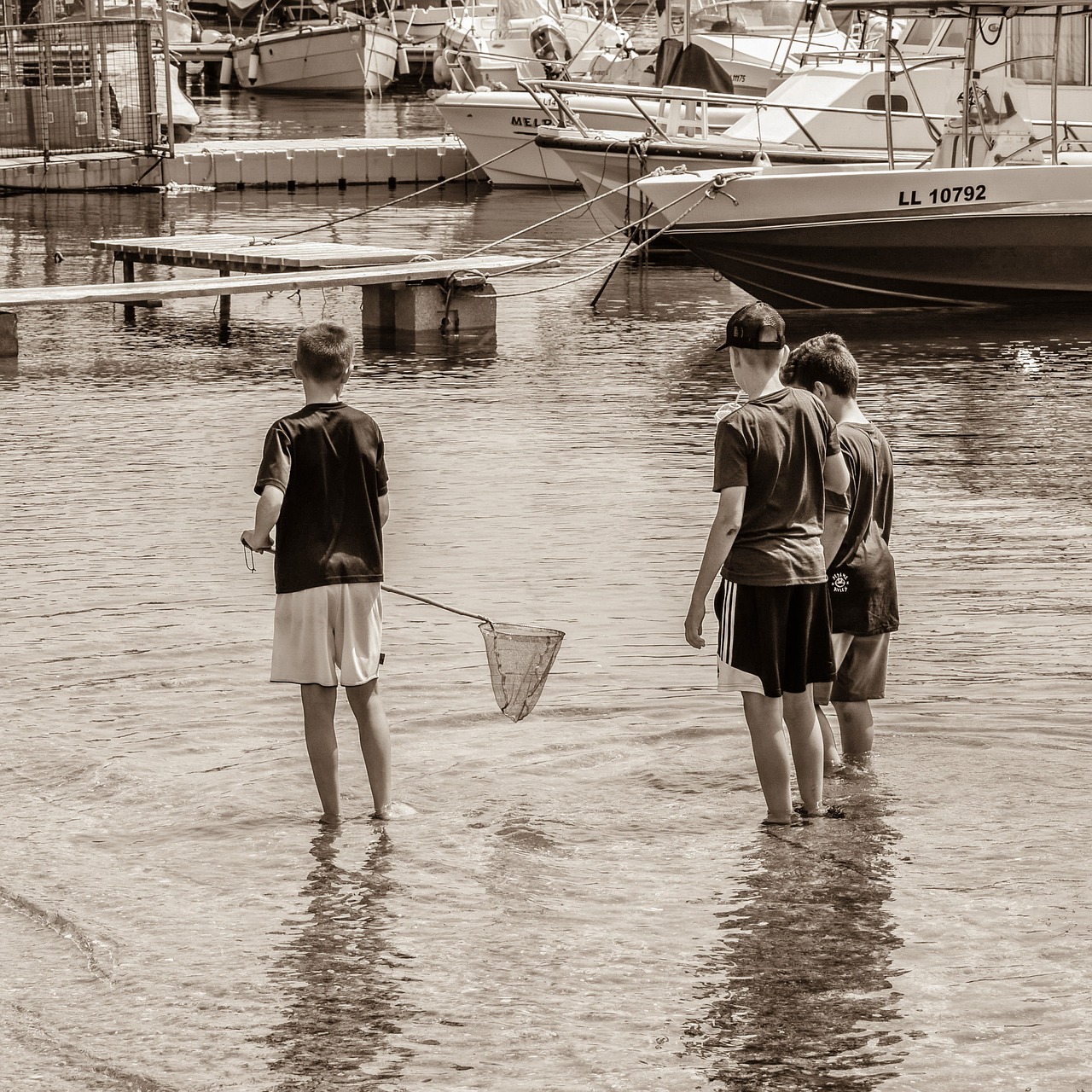 boys kids fishing free photo