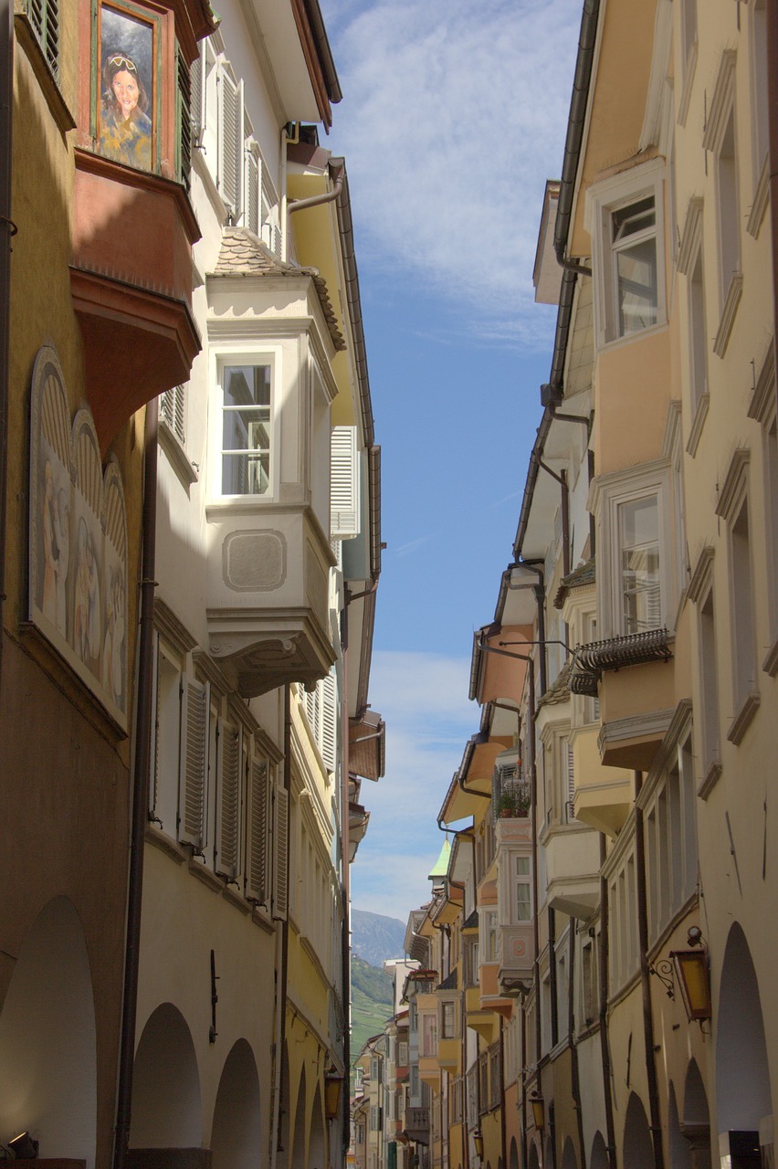 bozen  alley  road free photo