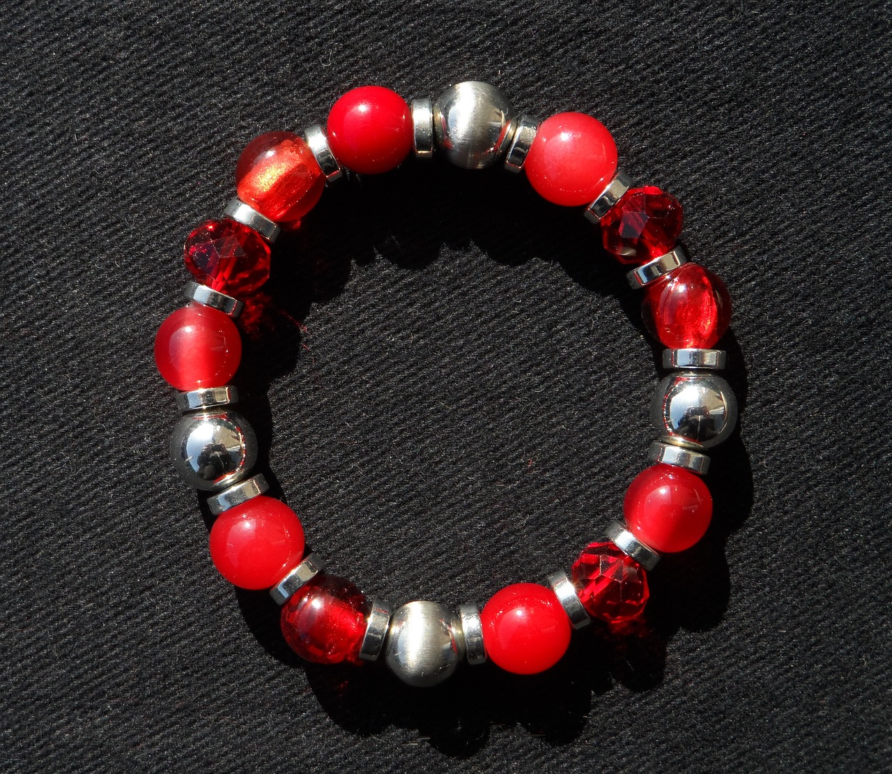 bracelet red beads free photo