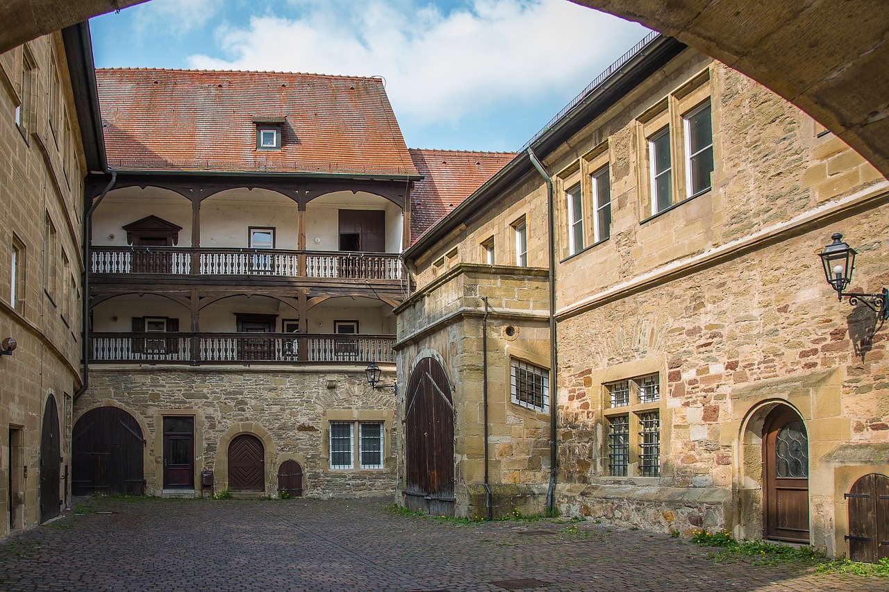brackenheim castle courtyard free photo