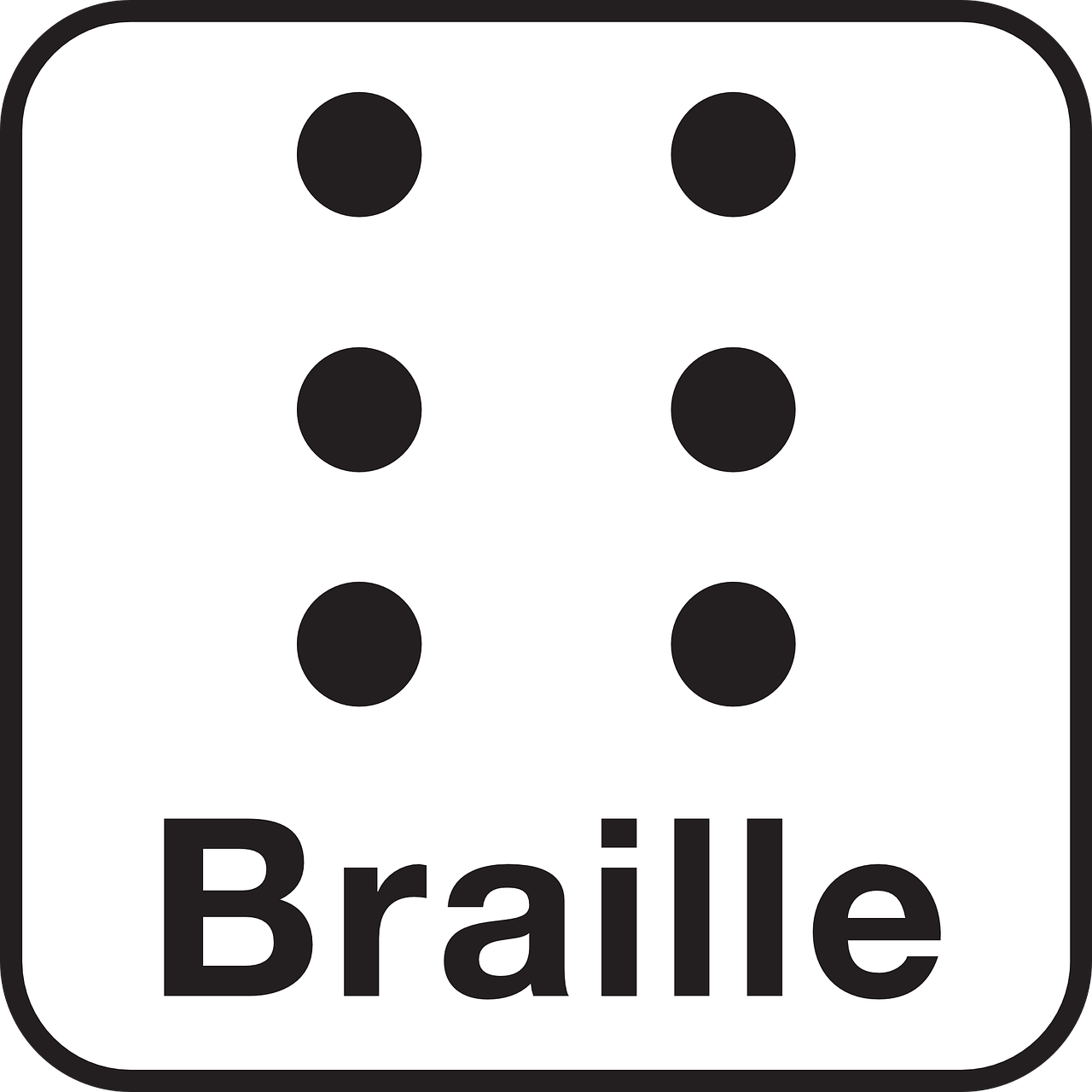 braille barrier-free symbol free photo