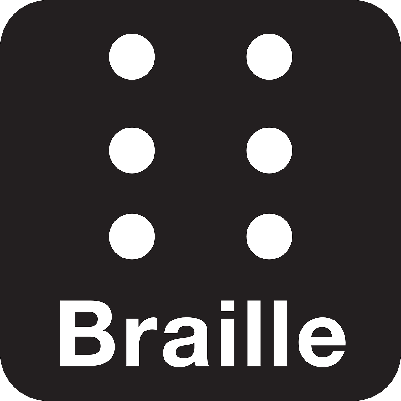 braille barrier-free black free photo