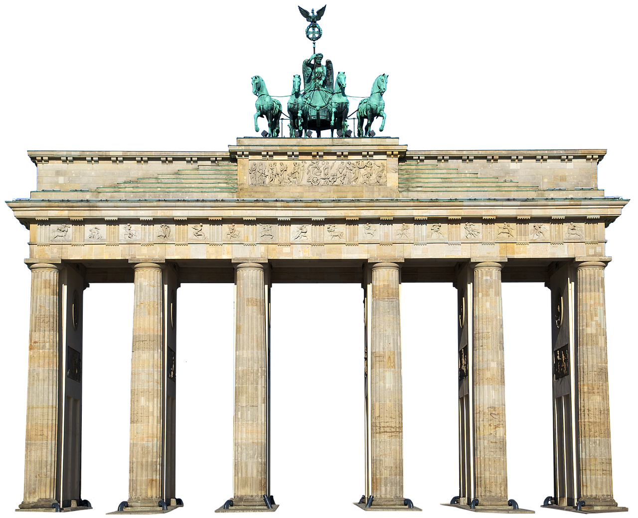 brandenburg gate isolated berlin free photo