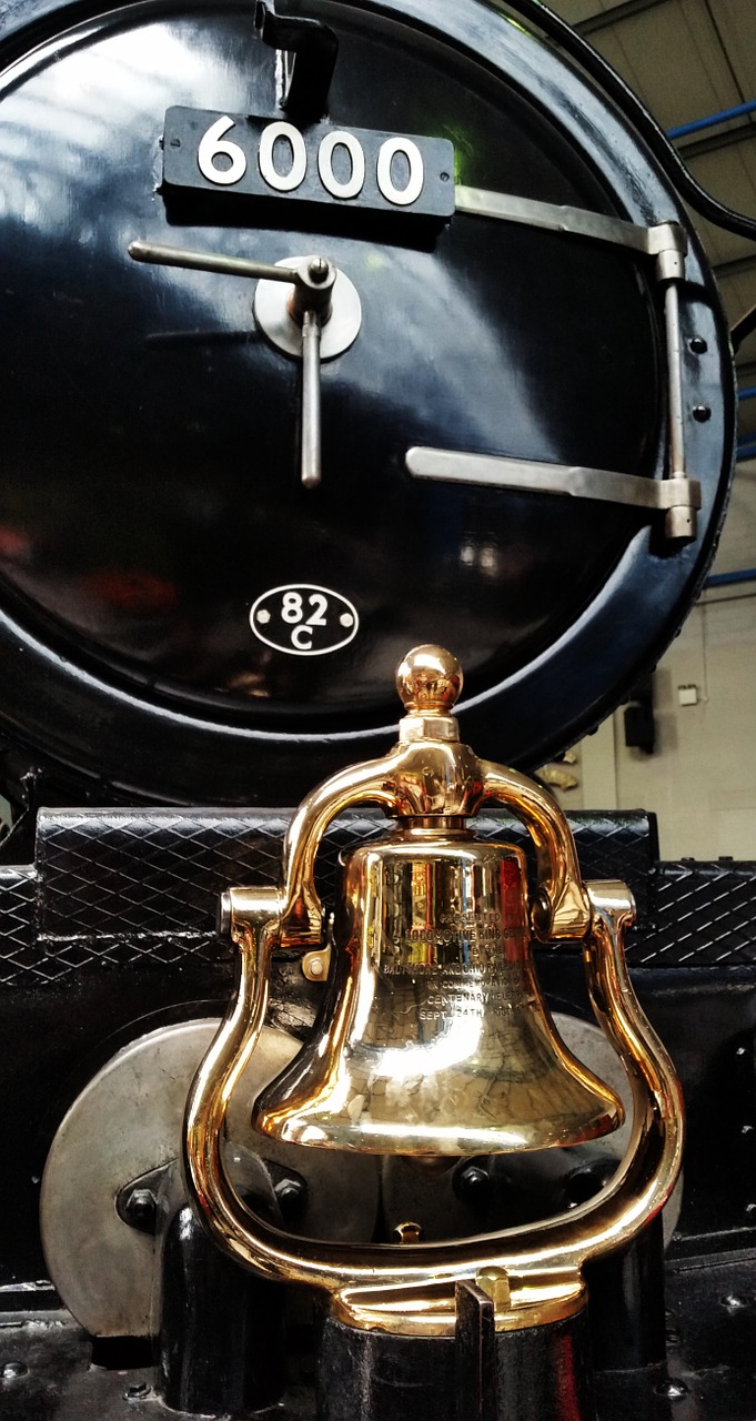 brass train bell free photo