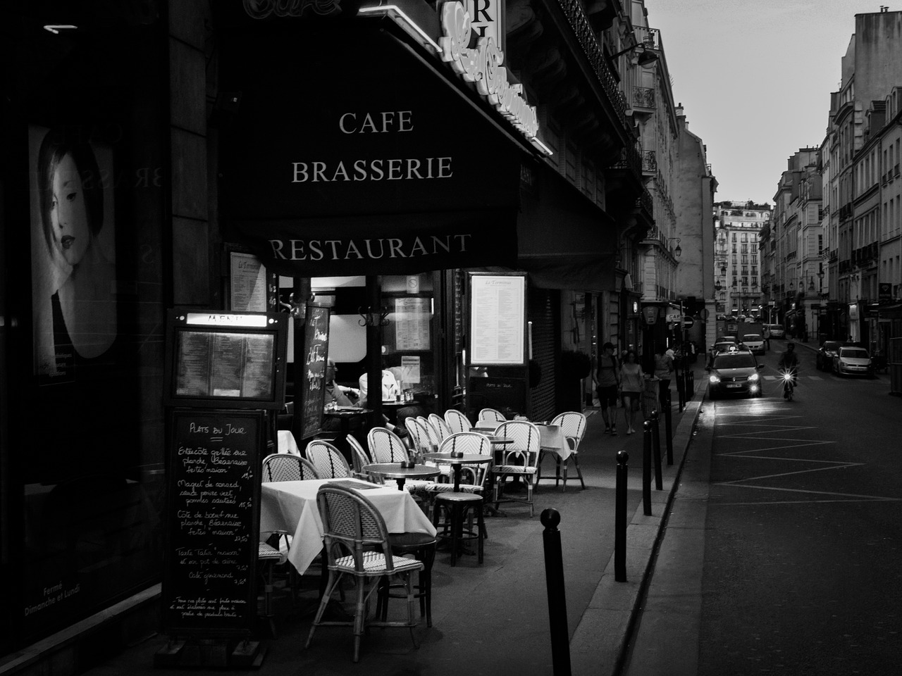 brasserie restaurant paris free photo