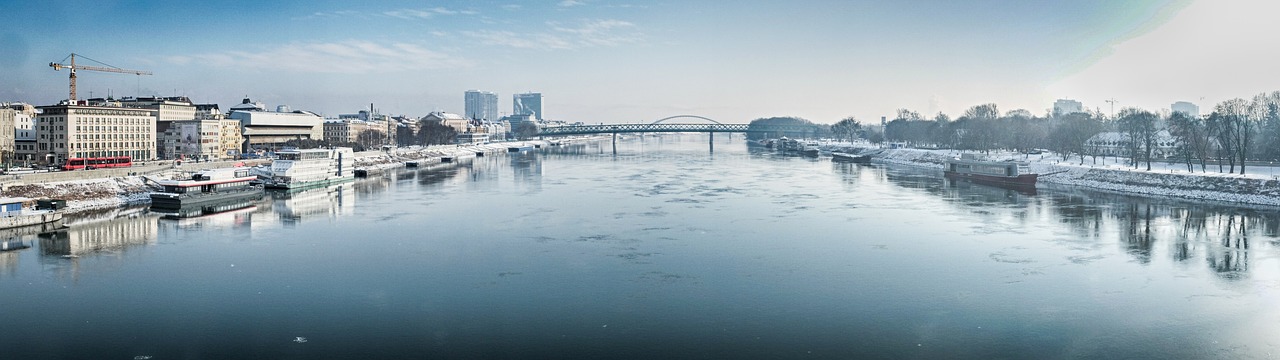 bratislava panorama winter free photo