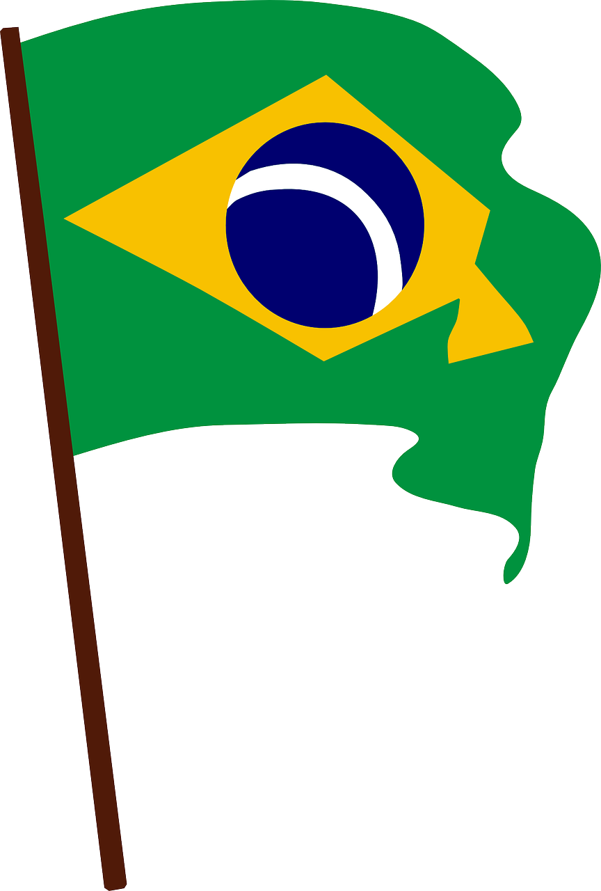 brazil flag pole free photo