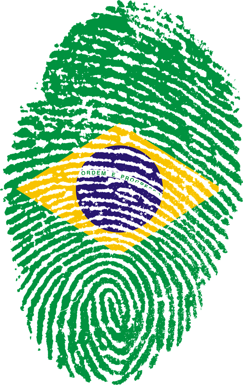 brazil flag fingerprint free photo
