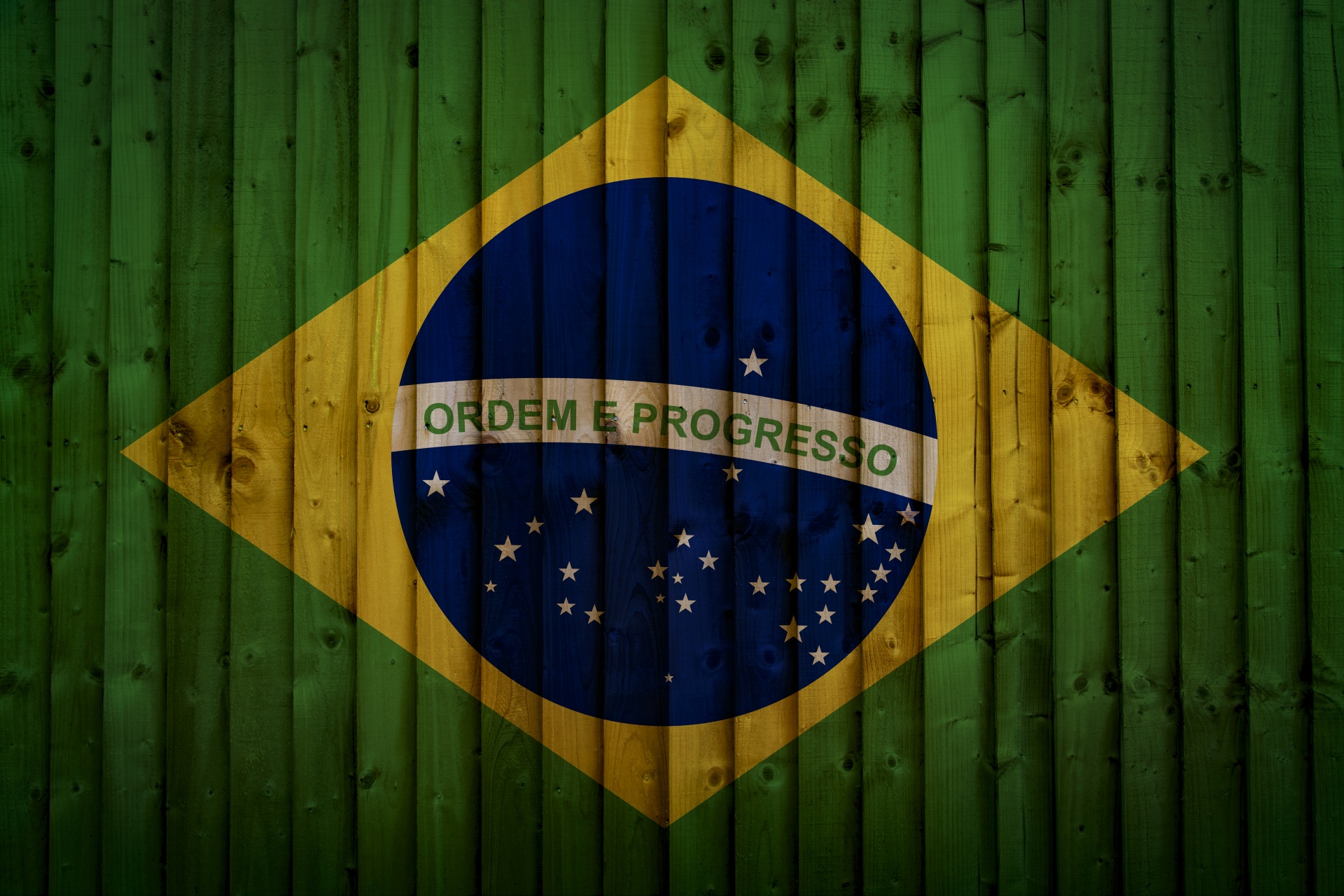 brazil flag wood free photo