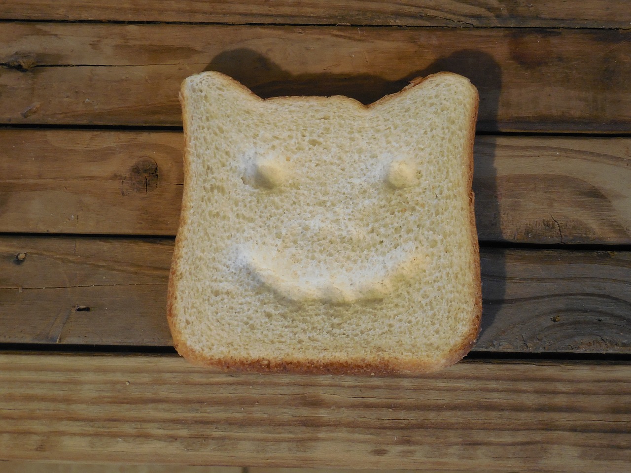 bread slice happy face free photo