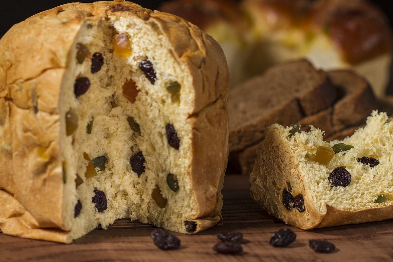 panettone bread raisins free photo