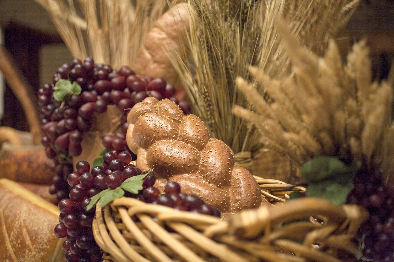 bread wheat grapes free photo