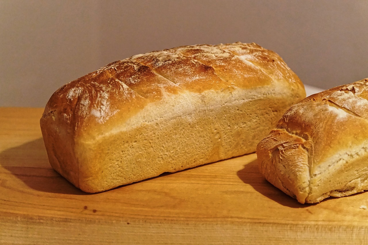 bread even baked white bread free photo
