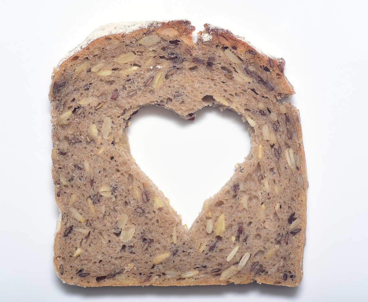 bread  heart  food free photo