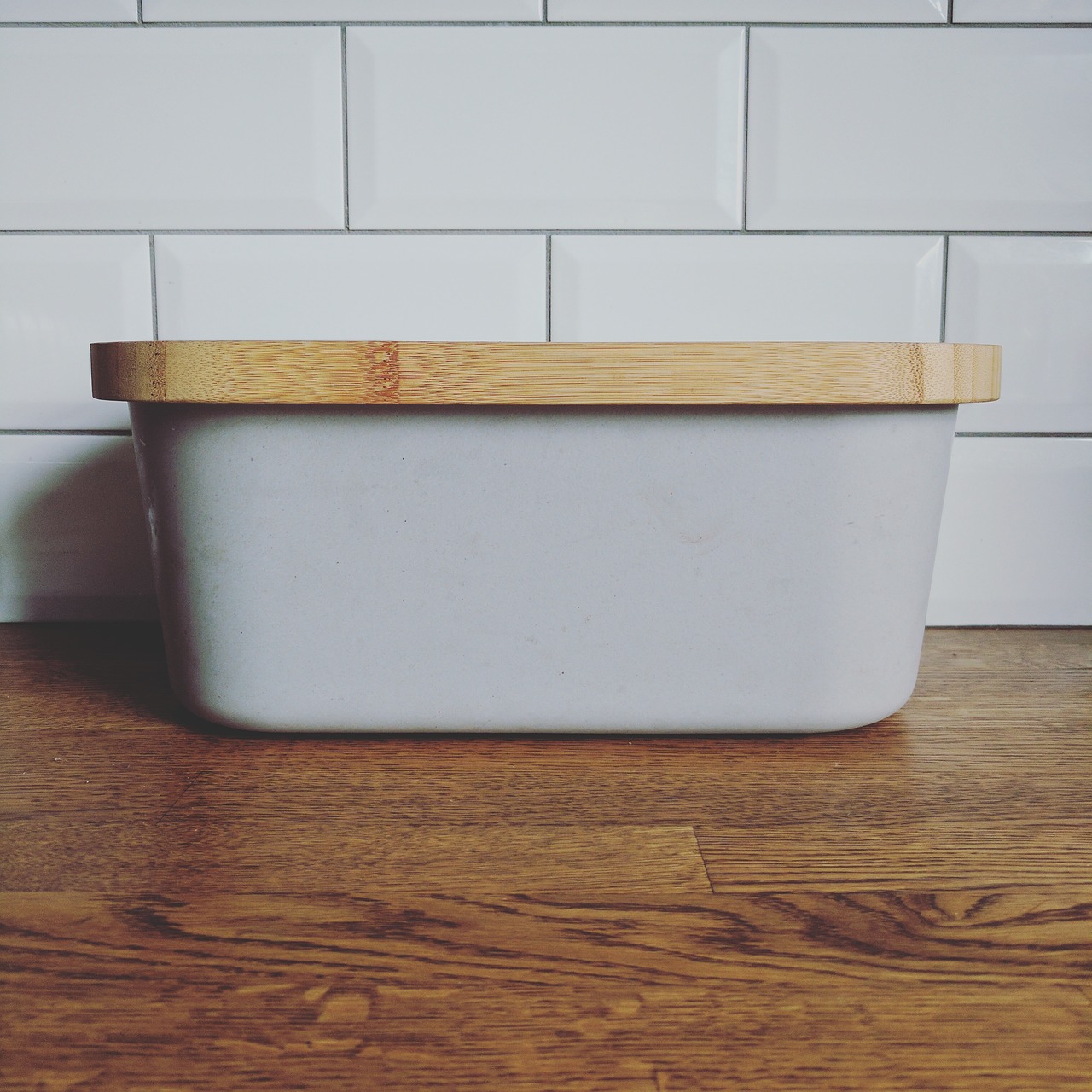 bread bin kitchen brick tiles free photo