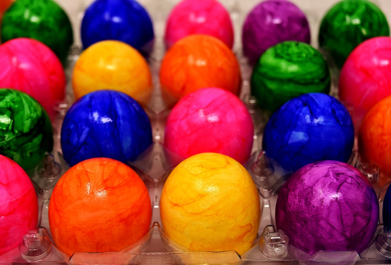 bread eggs easter eggs colored free photo