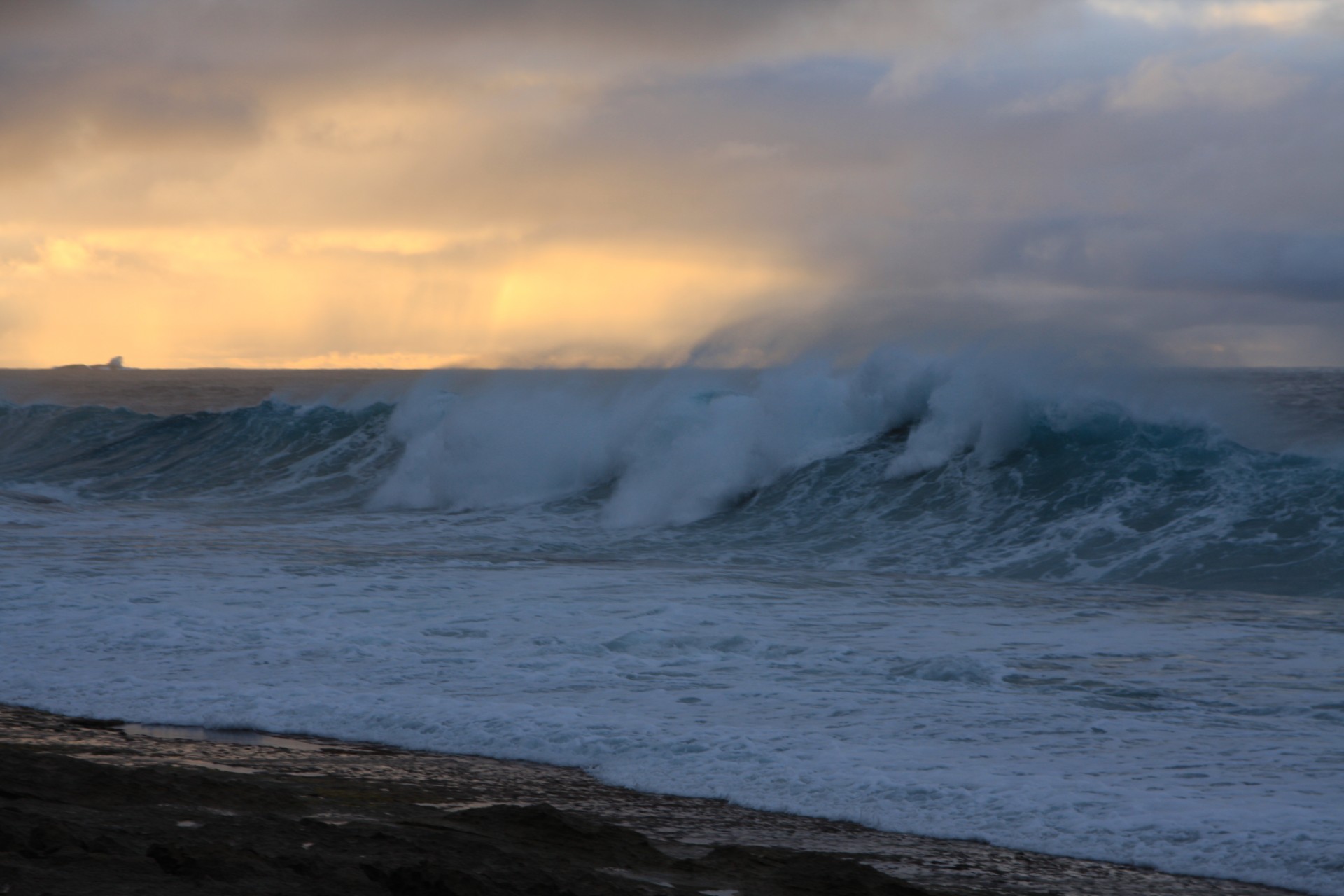 breaker beach dawn free photo