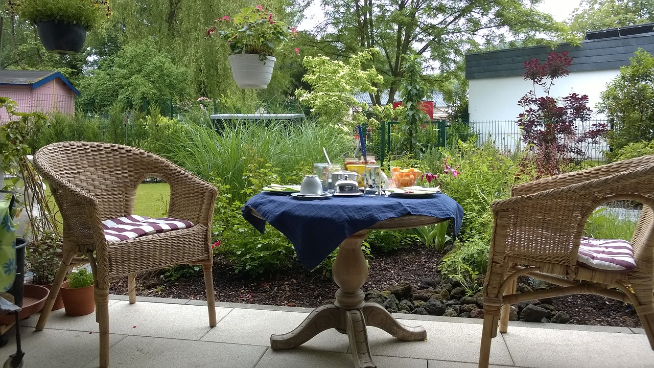breakfast garden table free photo