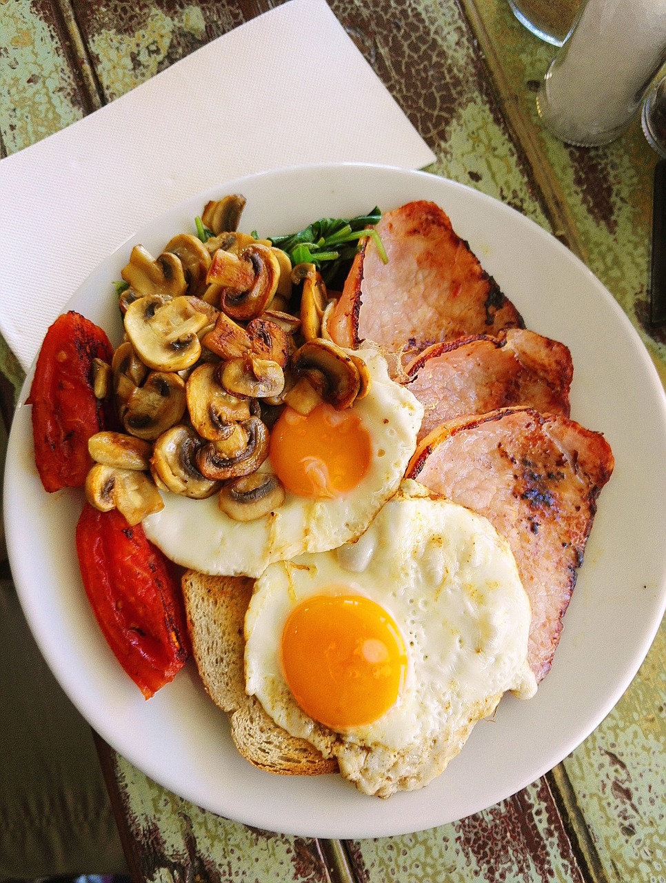 breakfast  egg  mushroom free photo