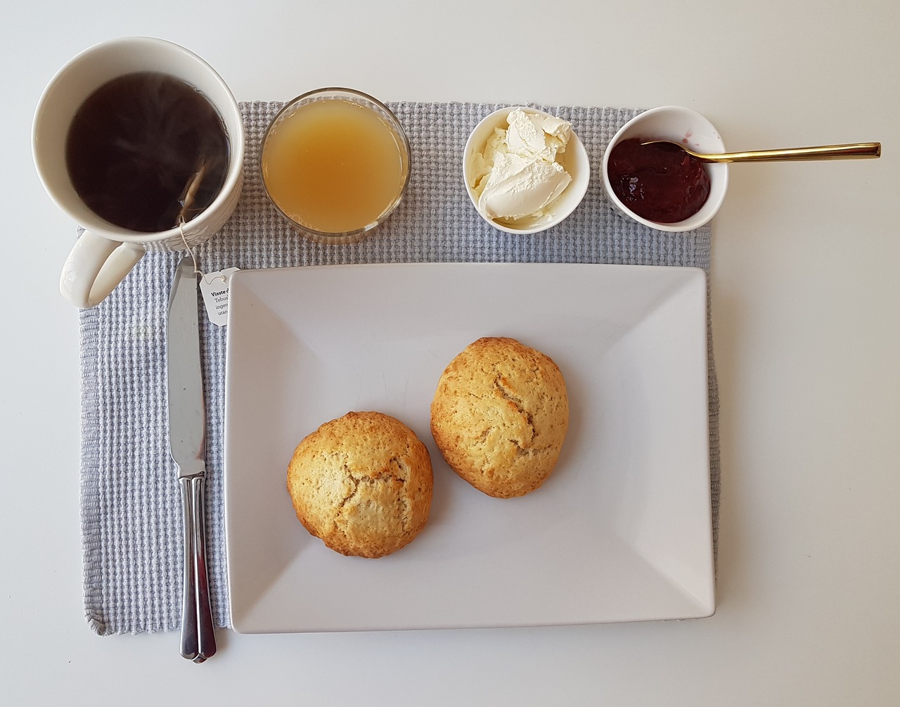 breakfast  scones  mat free photo