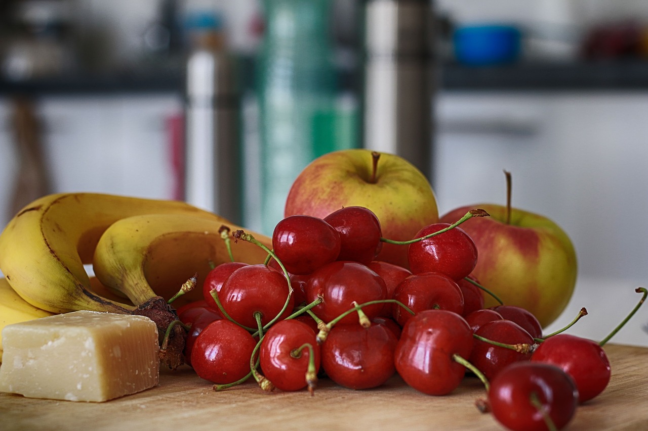 breakfast  fruits  cherries free photo