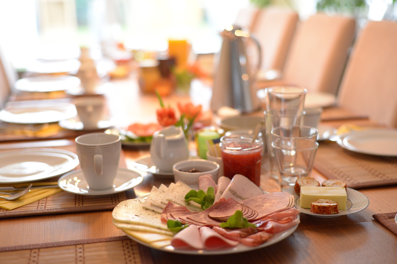 breakfast cold cuts table free photo