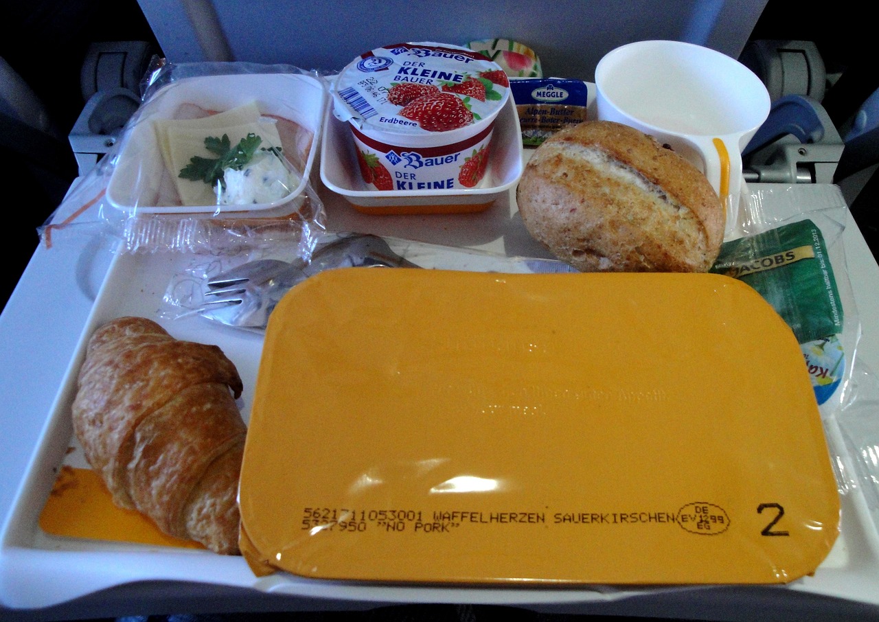breakfast plane food free photo