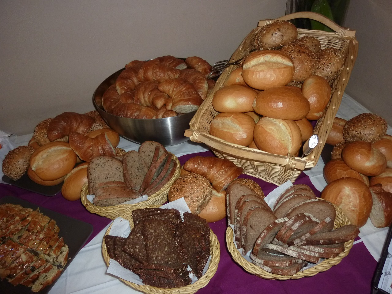 breakfast buffet bread breads free photo