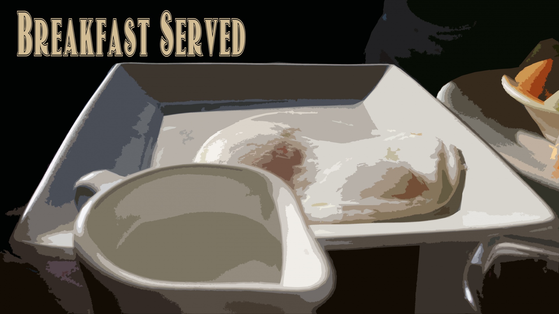 breakfast served poster free photo