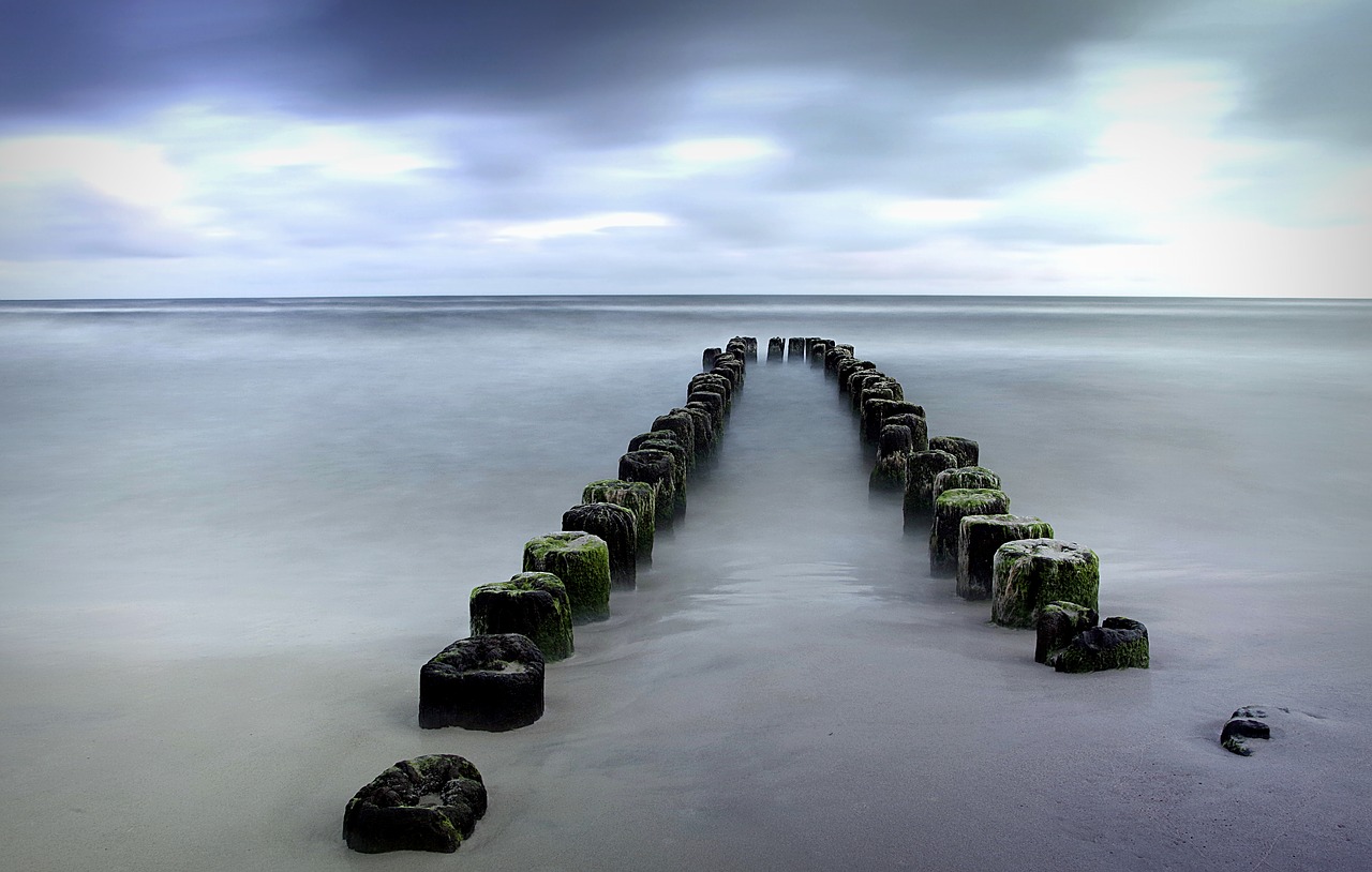 breakwater sea beach free photo