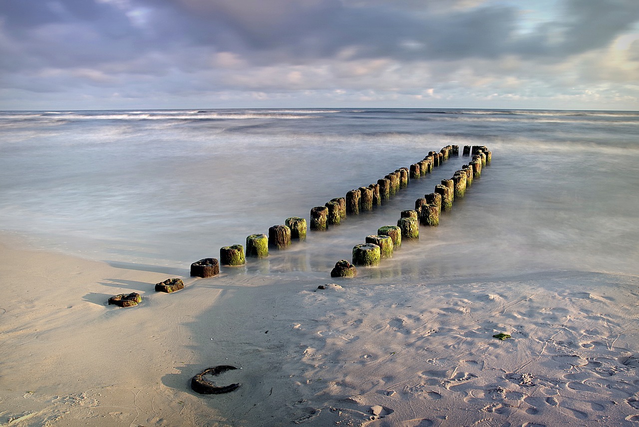 breakwater sea beach free photo