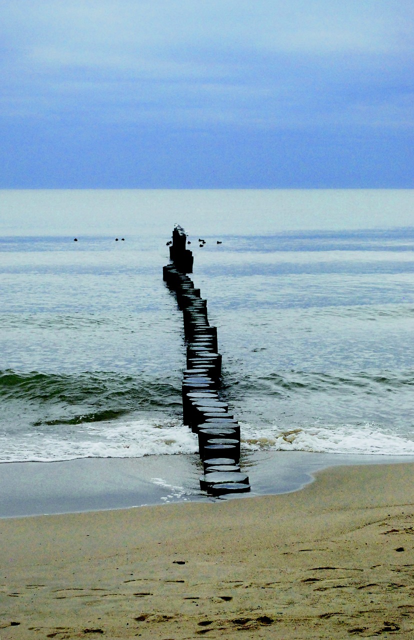 breakwater the baltic sea seashore free photo