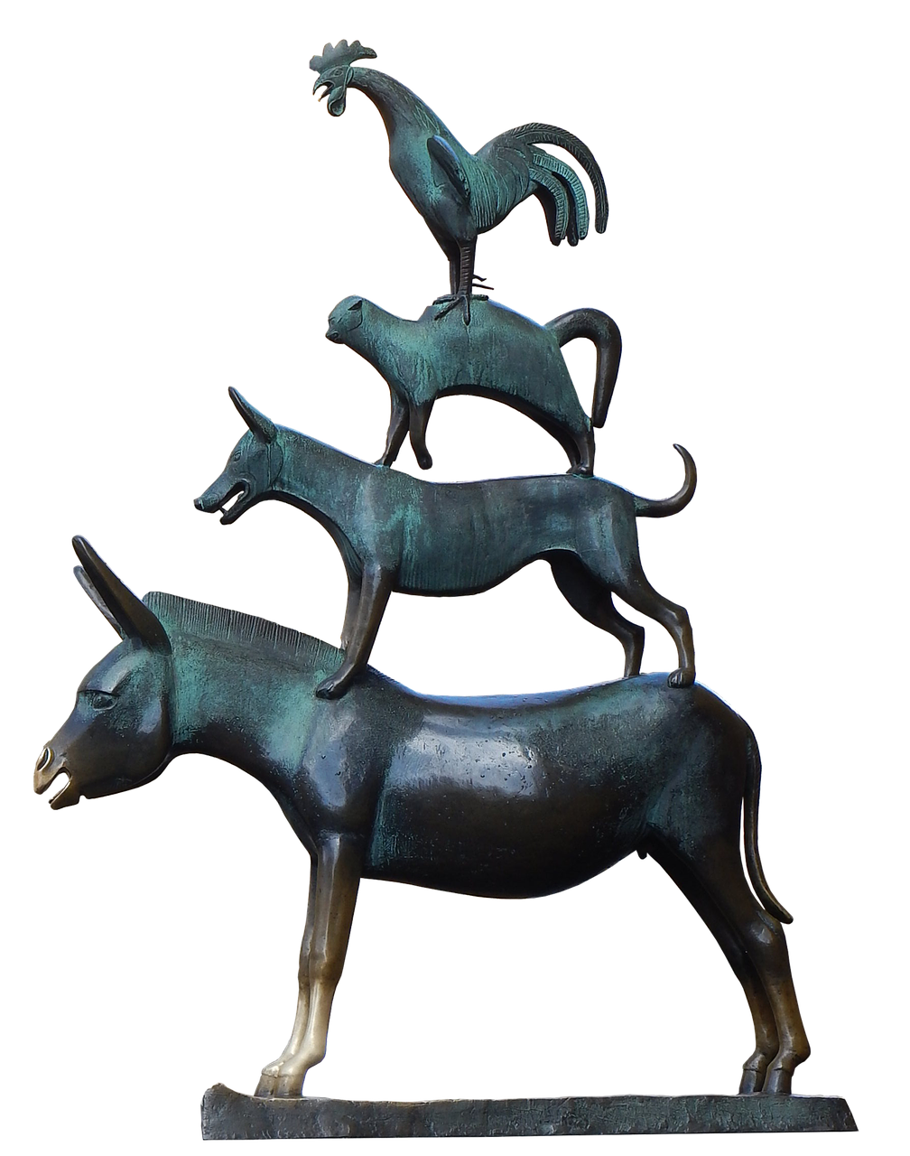 bremen town musicians sculpture bremen free photo