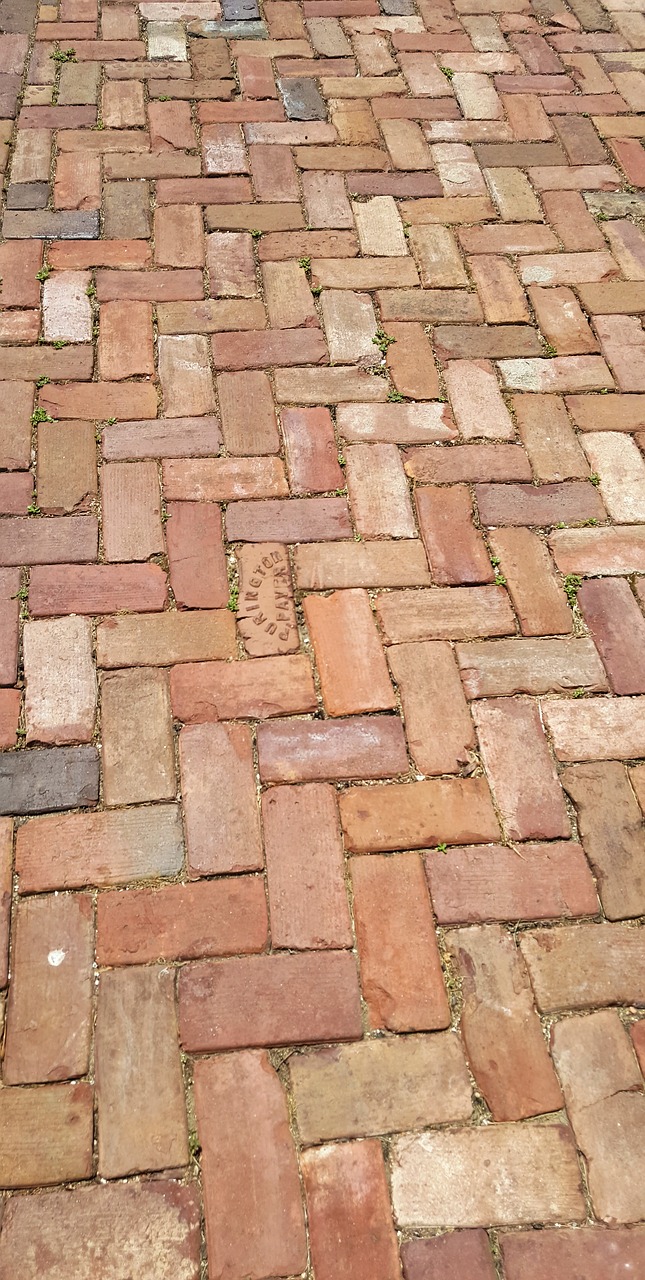 brick stone walkway free photo