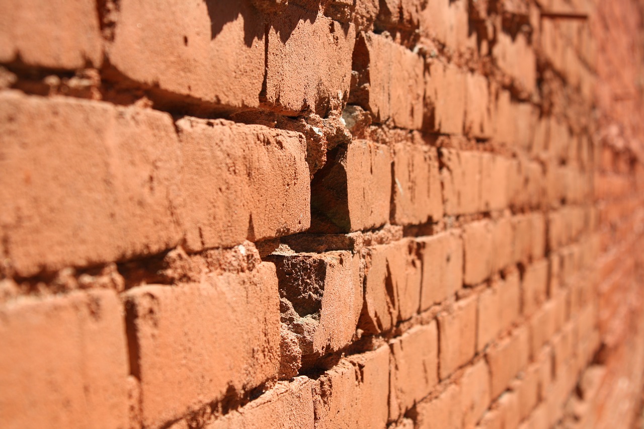 brick wall hole free photo