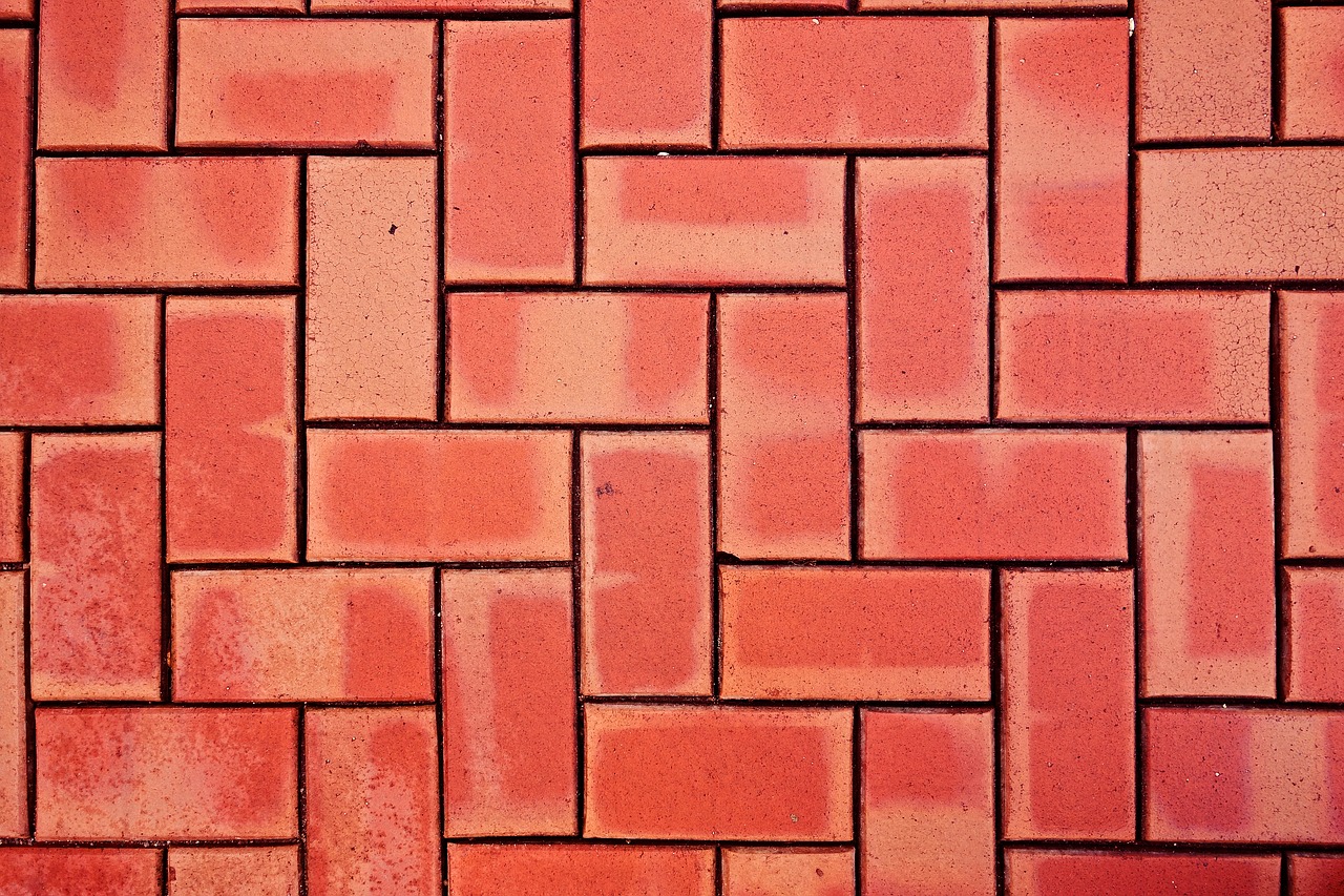 brick paving brickwork free photo
