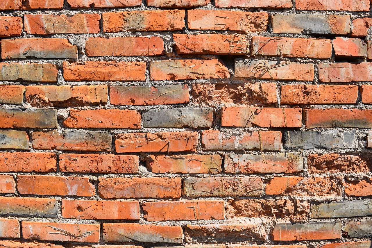 brick  wall  orange free photo
