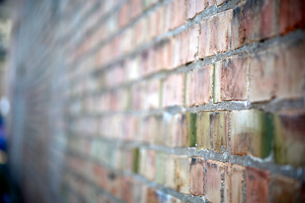 brick wall blurred free photo