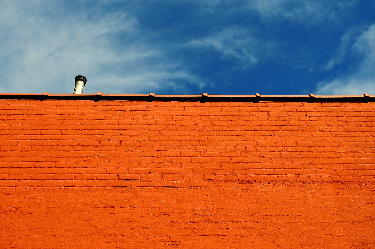 brick wall sky free photo