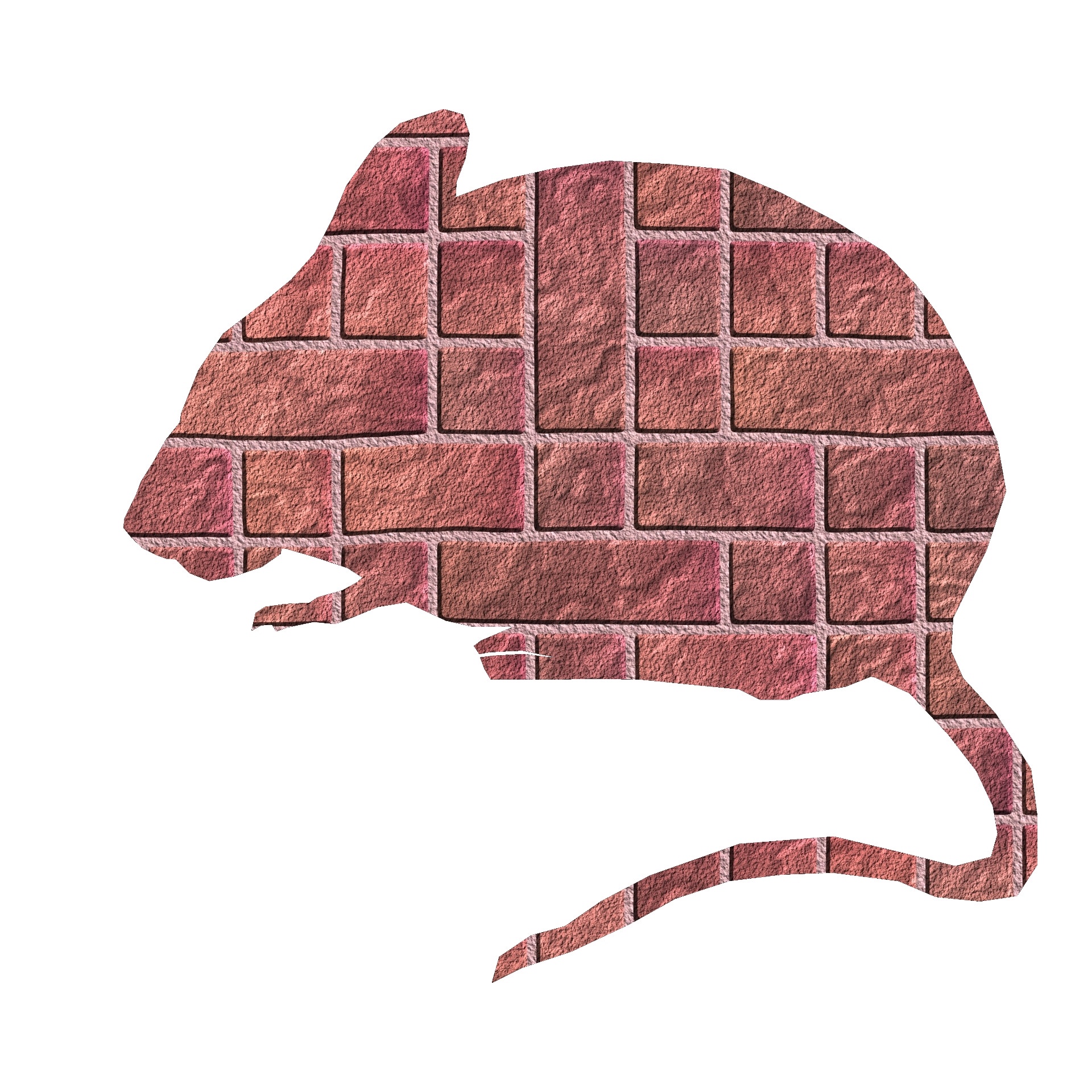 silhouette mouse brick free photo