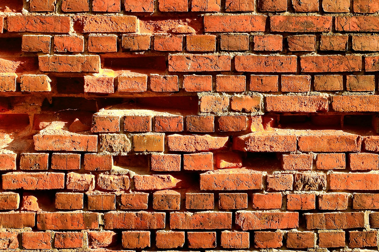 brick old  house  wall free photo