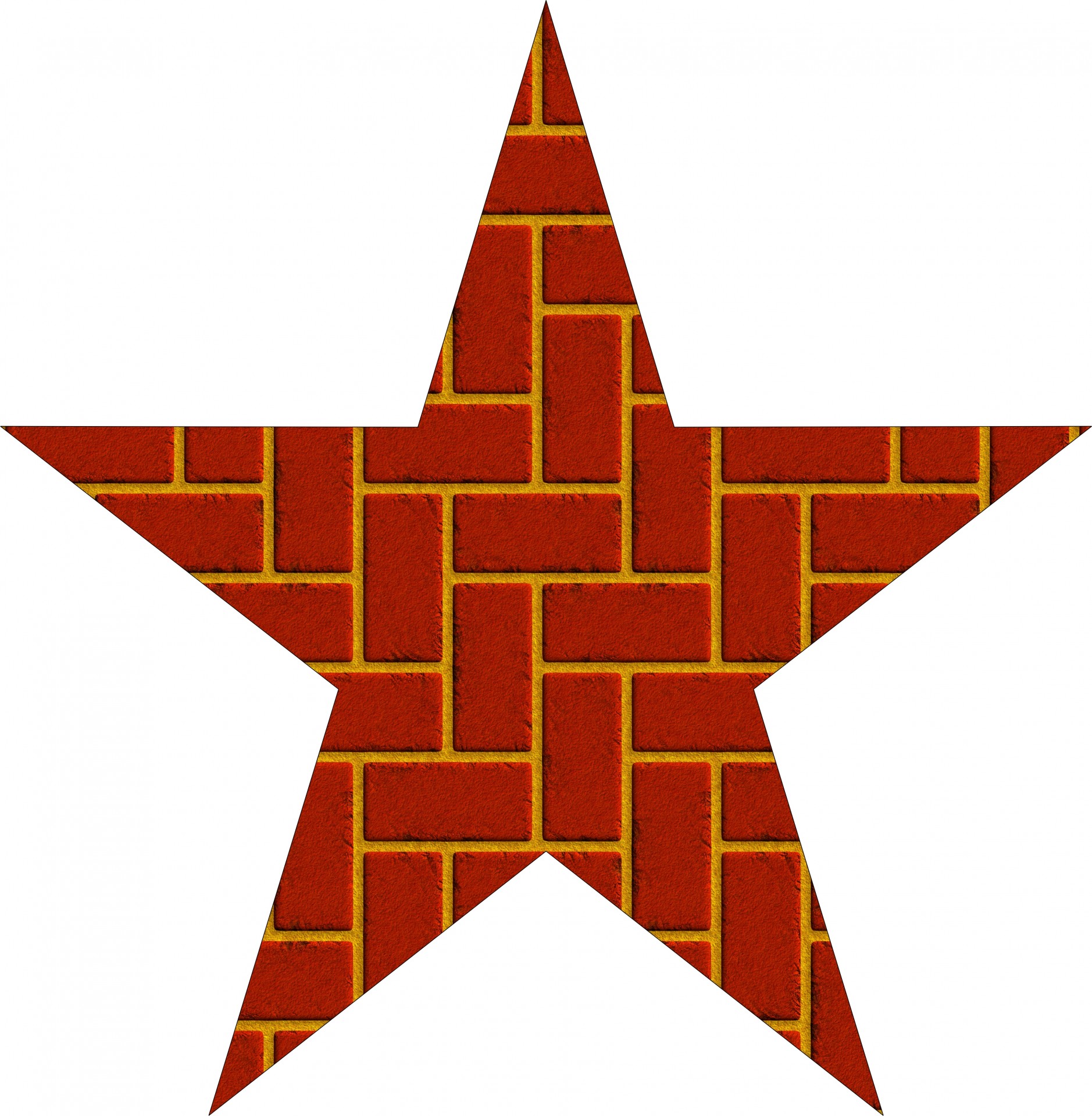 star brick chipped free photo