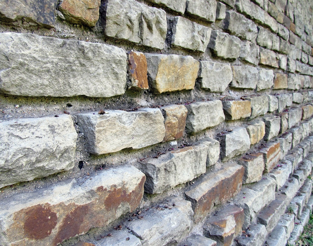 brick wall retaining wall bricks free photo