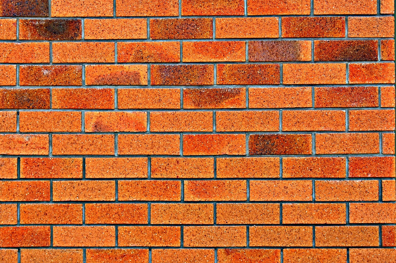 bricks red orange free photo