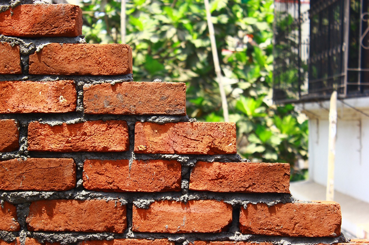 bricks wall stacked free photo